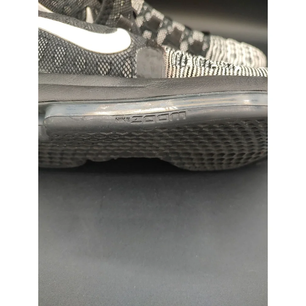 Nike Zoom KD 9 Mic Drop Black White Flyknit Basketball Shoes 843392-010 Mens 8.5