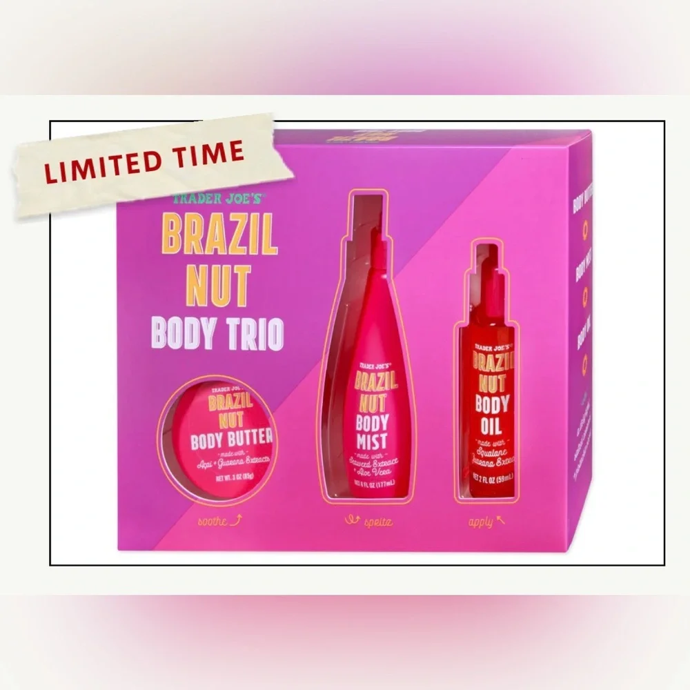 𝐀𝐃𝐃-𝐎𝐍 𝐎𝐍𝐋𝐘 𝐃𝐮𝐫𝐢𝐧𝐠 𝐒𝐡𝐨𝐰 Trader Joe's Brazil Nut Body Trio - 𝐅𝐑𝐄𝐄 𝐒𝐇𝐈𝐏𝐏𝐈𝐍𝐆