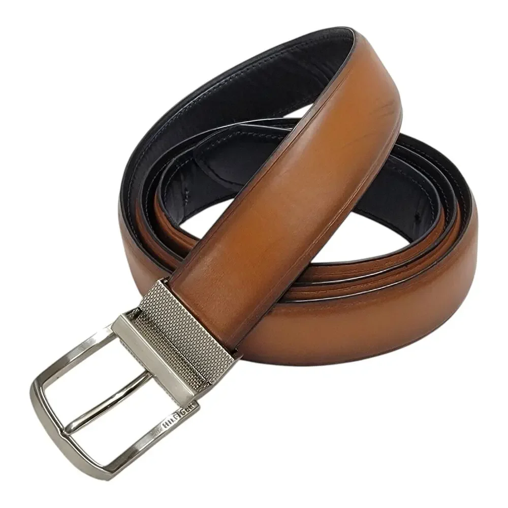 Tommy Hilfiger Mens Reversible Belt Brown Black Size 46-48 Big & Tall Dress