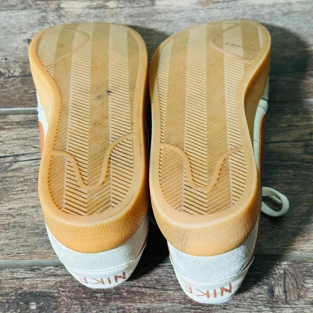 Nike white leather soles