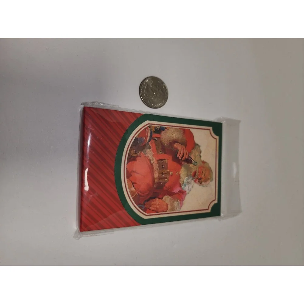 New Hallmark Mini Memo Pad Coca Cola Santa 75‎ sheets