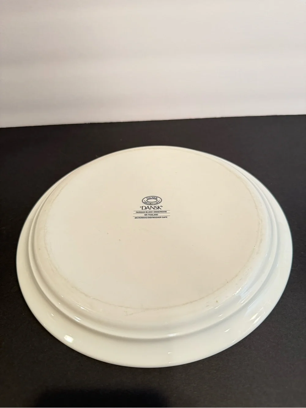 Vintage Dansk Bistro Cafe Parisian Blue Dinner Plates Set of 6 10.25