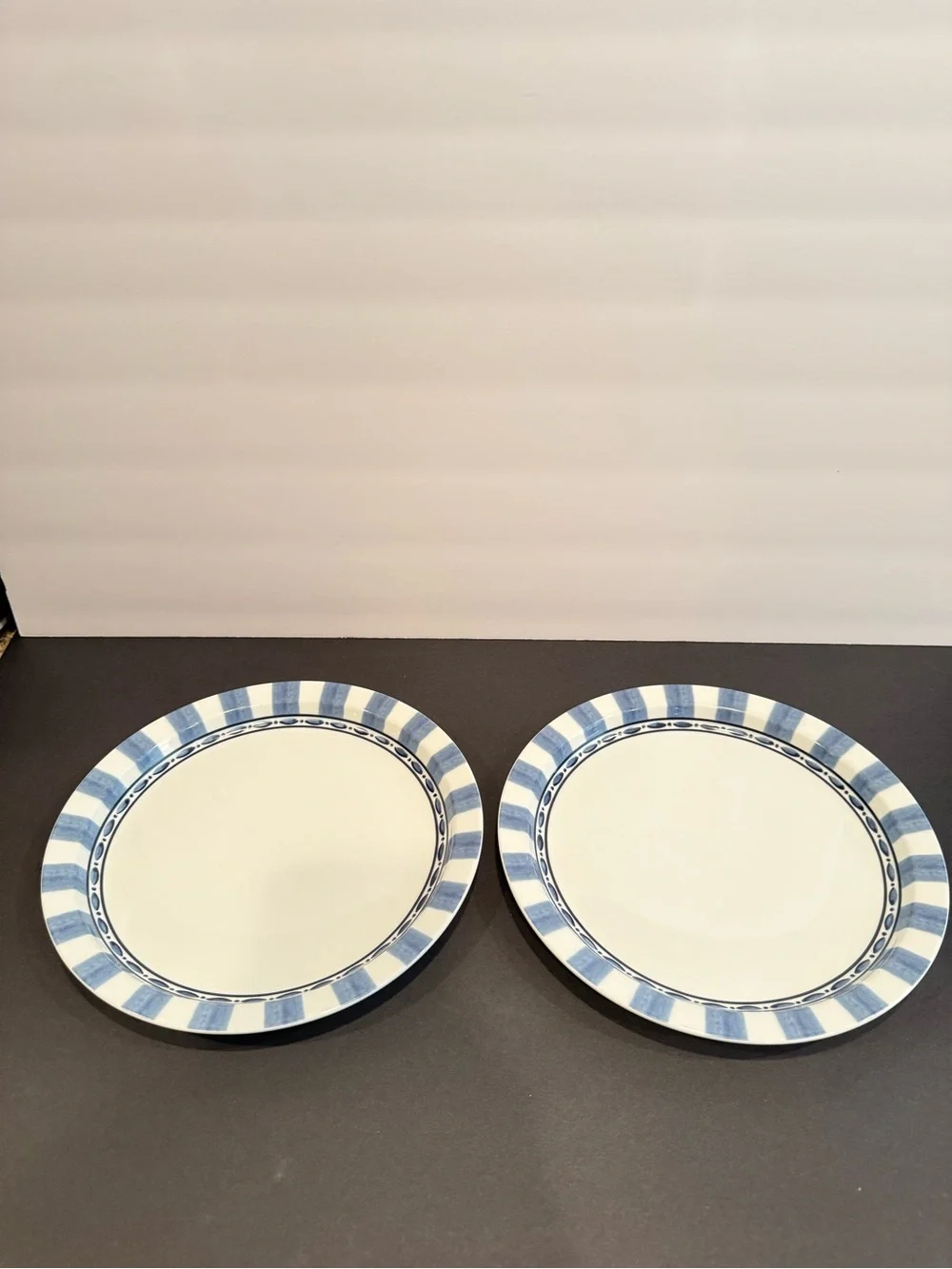 Vintage Dansk Bistro Cafe Parisian Blue Dinner Plates Set of 6 10.25