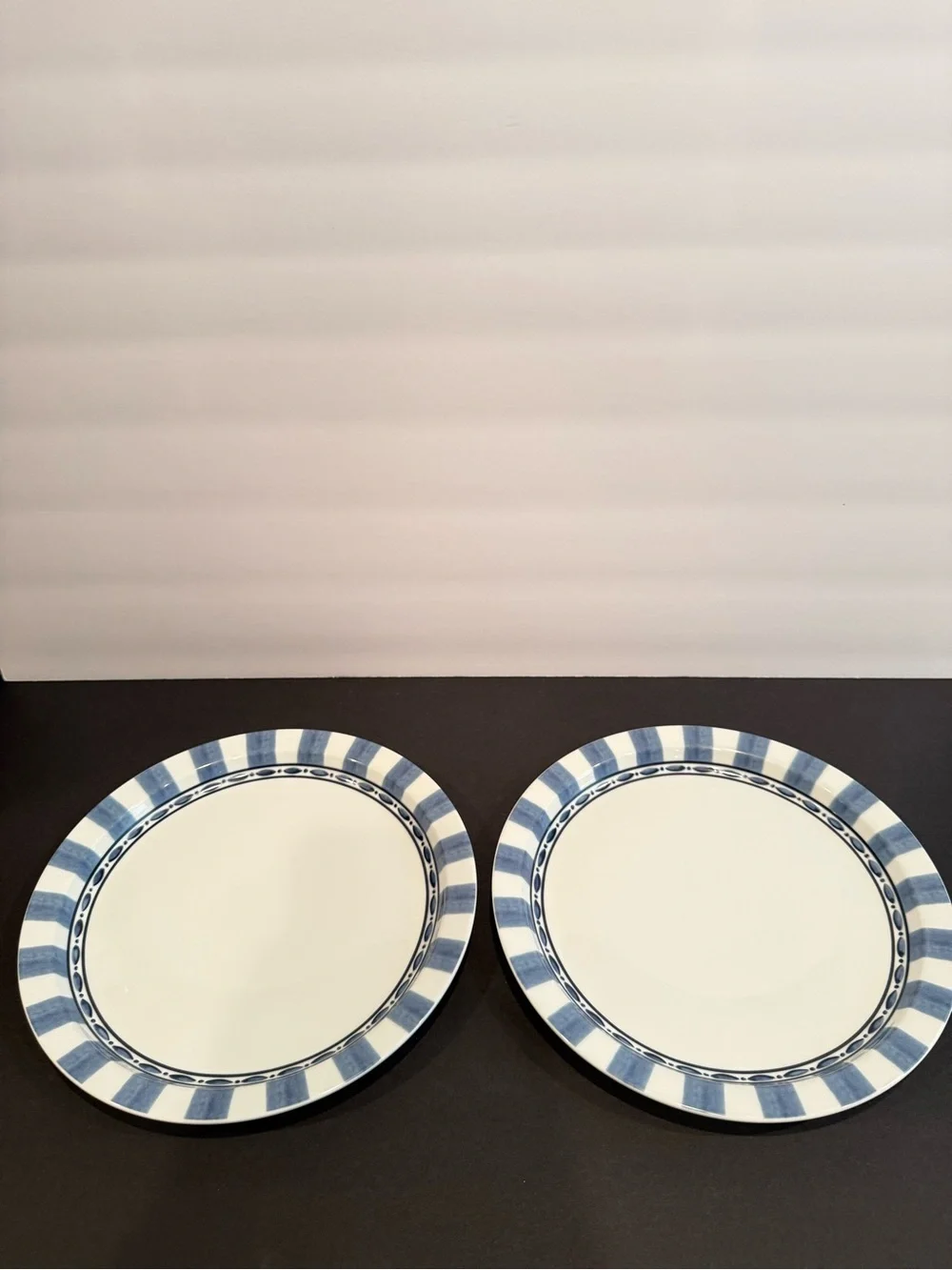 Vintage Dansk Bistro Cafe Parisian Blue Dinner Plates Set of 6 10.25