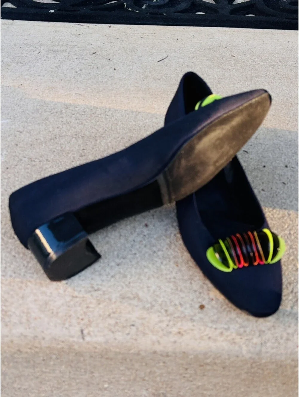 Vaneli navy leather