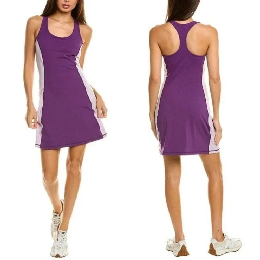 Sweaty Betty Workout Dress‎ Purple Racerback Tennis Athletic Active Women 8