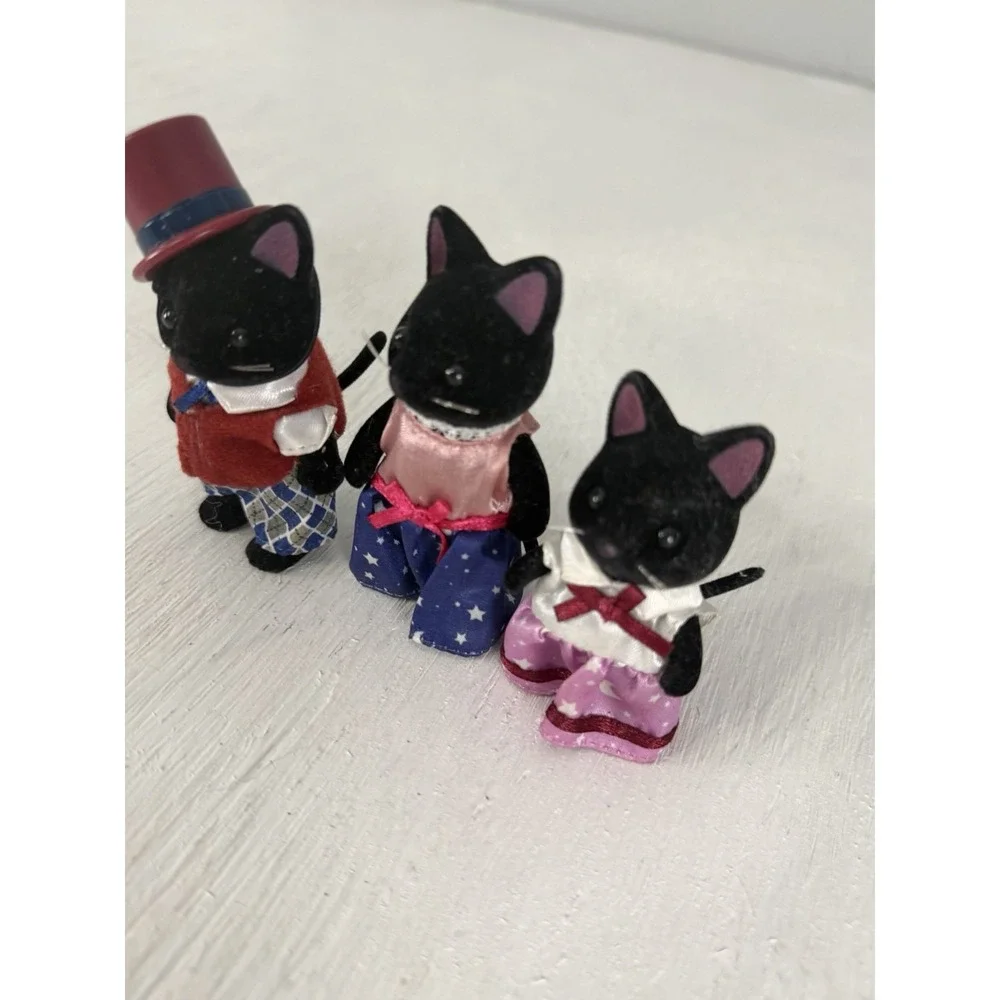 Sylvanian Family Starry sky cat DAD MOM SISTER Calico Critters Japan Limited SET