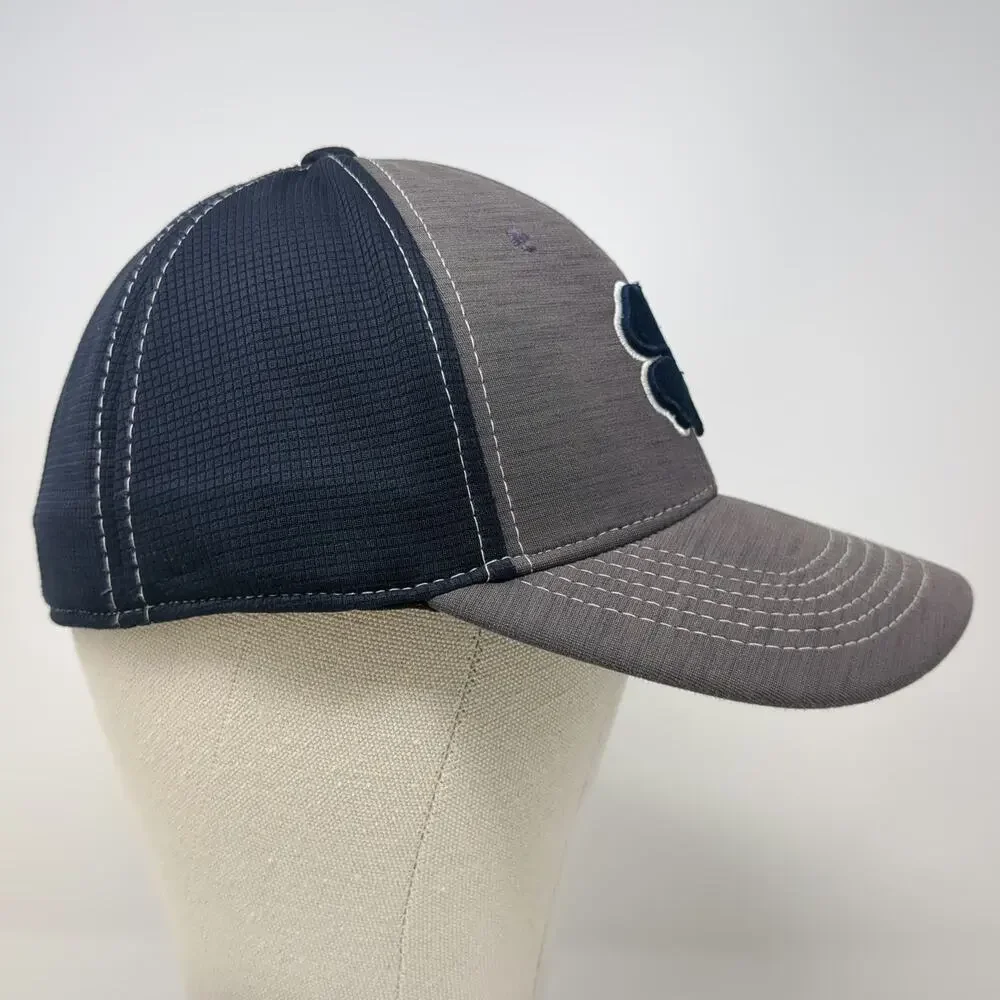 Black Clover Baseball Cap Blue M Live Lucky Clover Logo Fitted Stretch Hat