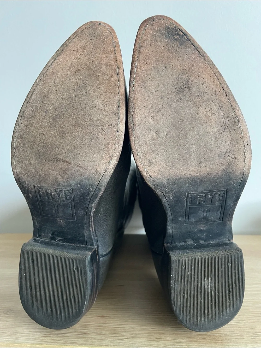 Frye Billy Pull on Cowboy Boot Charcoal Gray Patina Leather Western 10