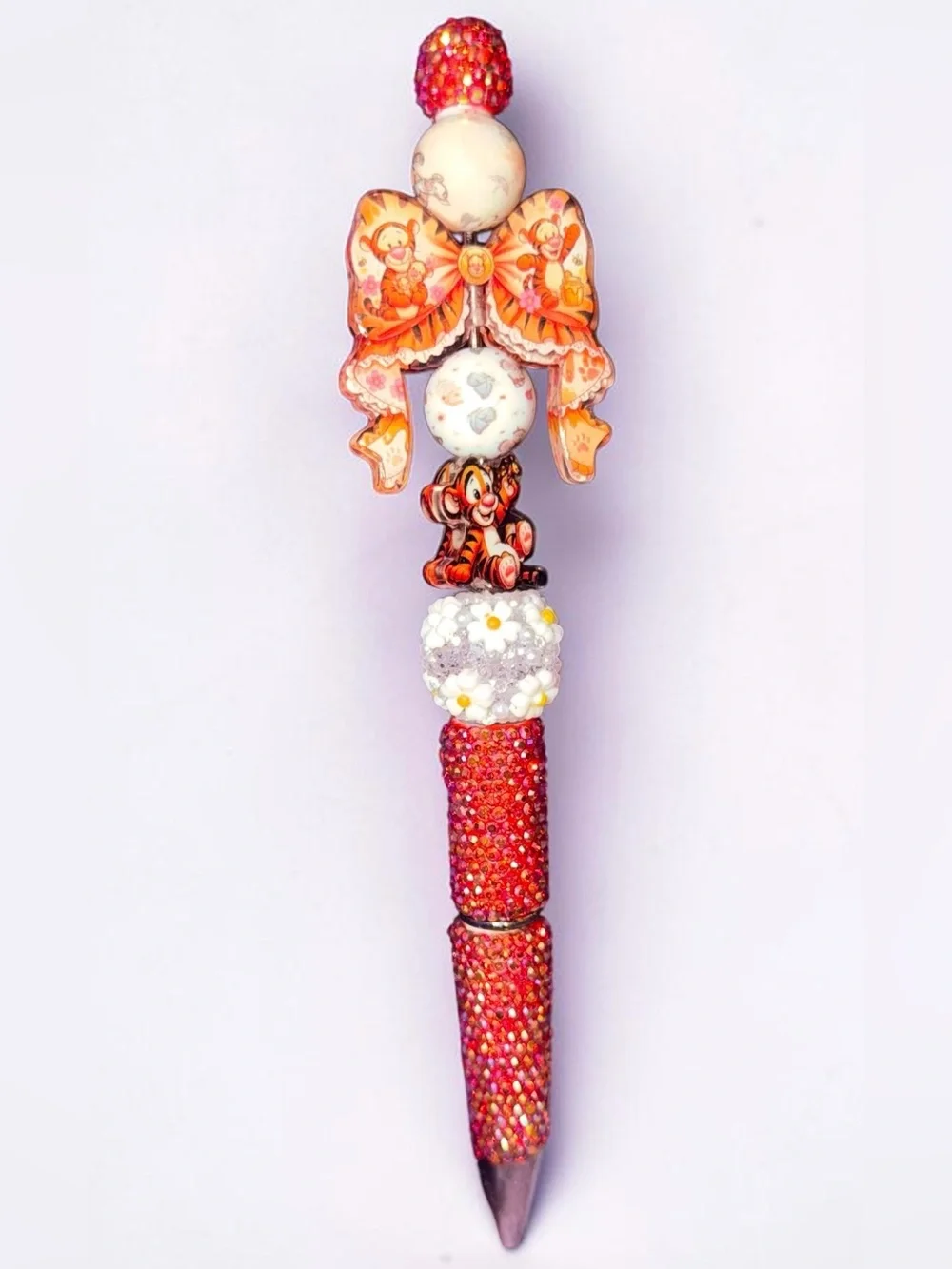 Tigger’s Daisy Bounce Custom Beaded Pen | Sparkly Disney Rhinestone Pen