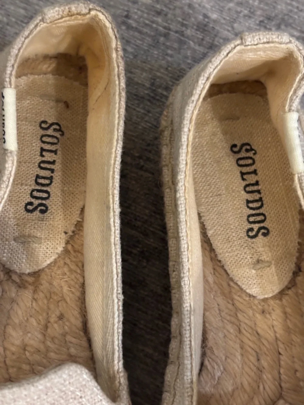 Soludos Spirit Animal Cat Floral Smoking Espadrilles Beige size 6