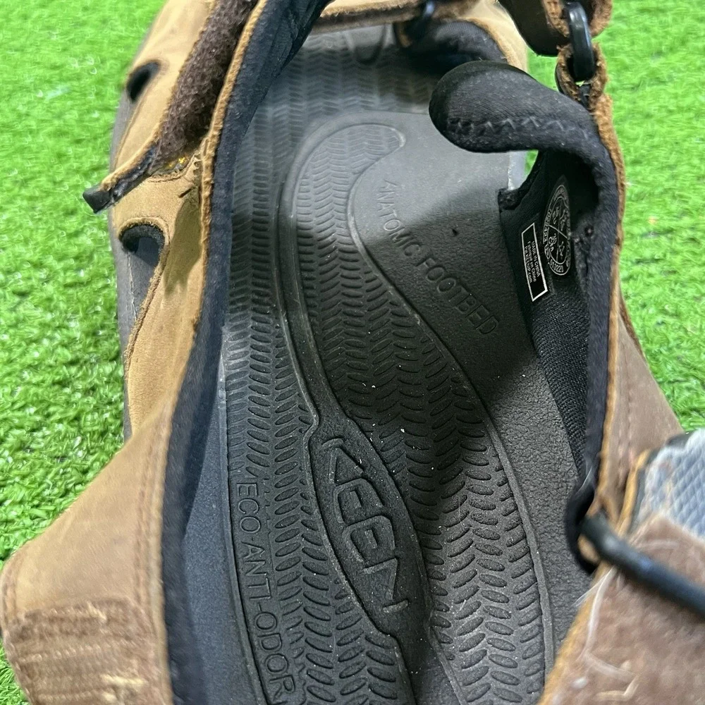 Keen Sandals SZ 13 Targhee III Open Toe Bison Suede Mulch Brown Outdoor Hiking