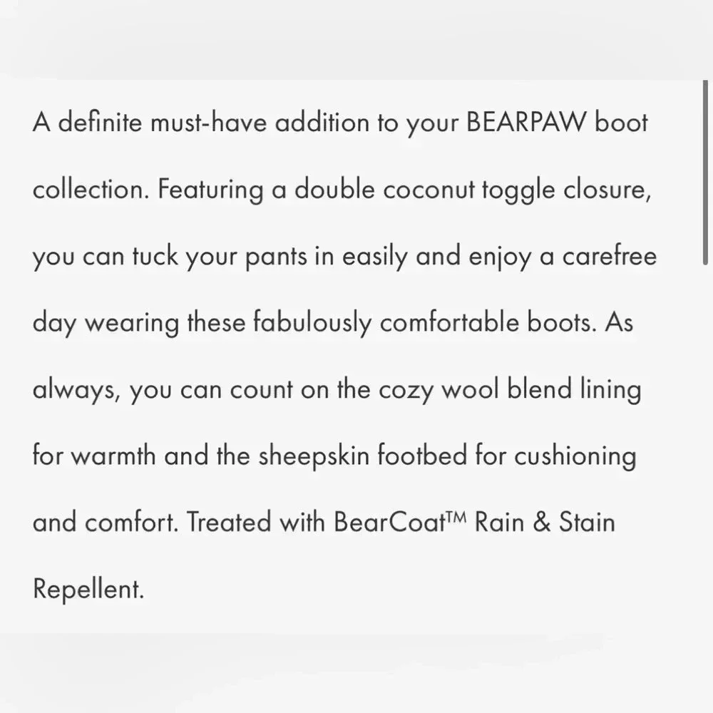 BearPaw new box