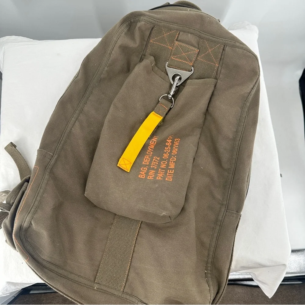 Rothco Vintage Canvas Flight‎ Bag  Olive Cotton Backpack