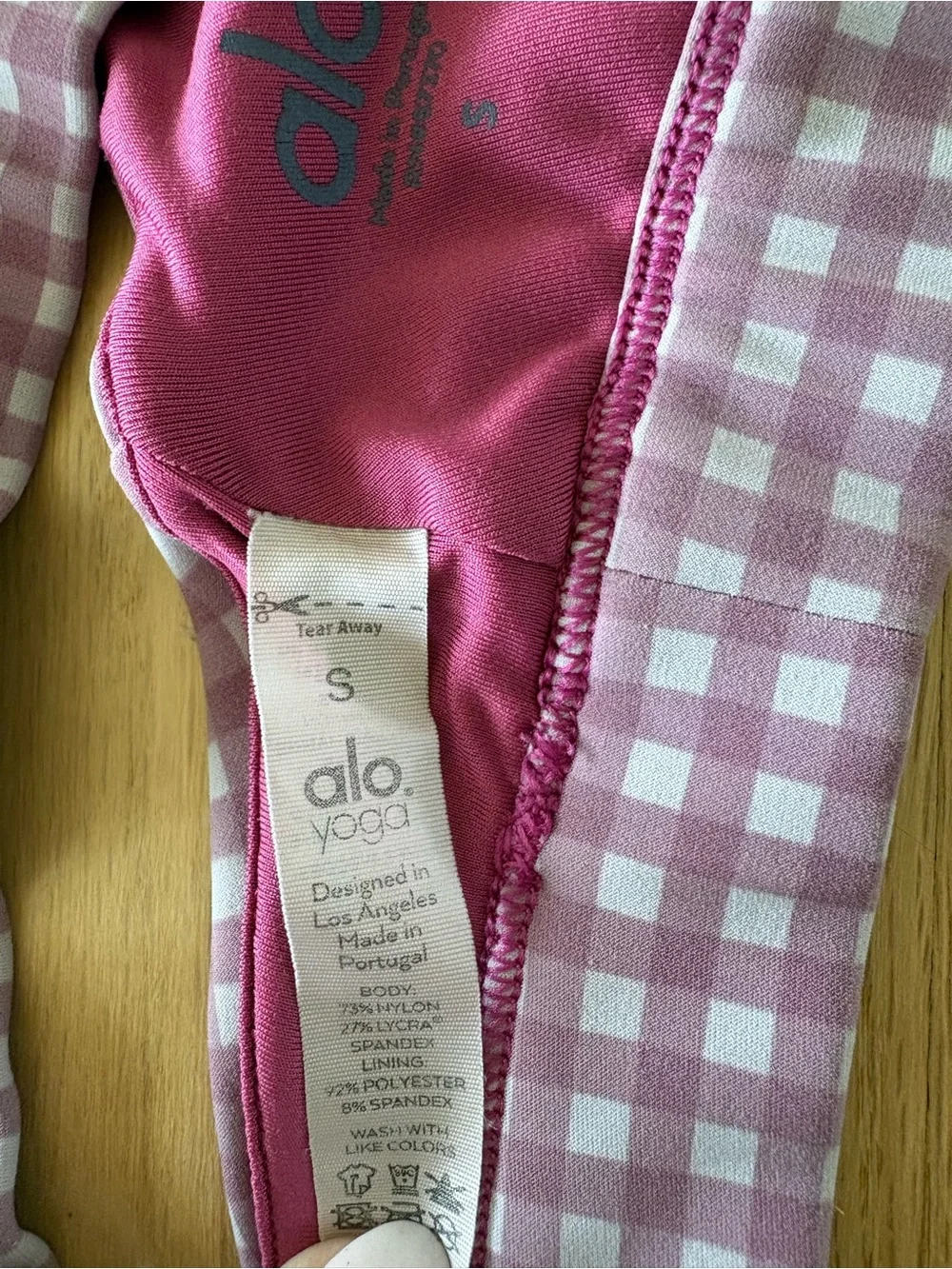 Alo Yoga Gingham Vapor Set