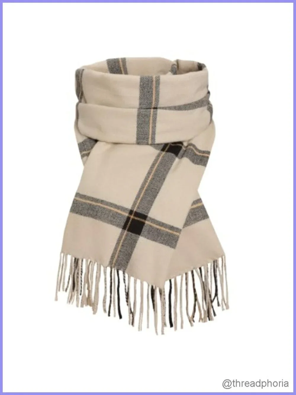 Women's Plaid Blanket Scarf Wrap Long Oversized Winter Shawl Tassel