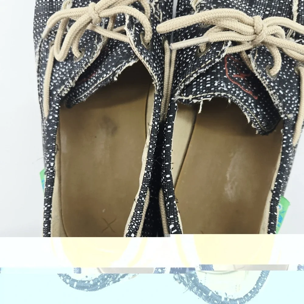 Twisted X Driving Moc Eco Slip On Loafer Mens Boat Black Shoes 8.5‎ No Insoles