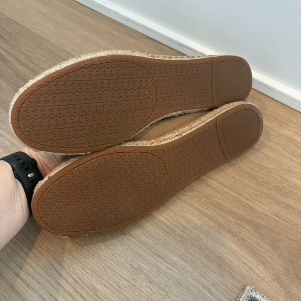 ** Michael Kors Espadrilles Tan Leather Suede 8.5