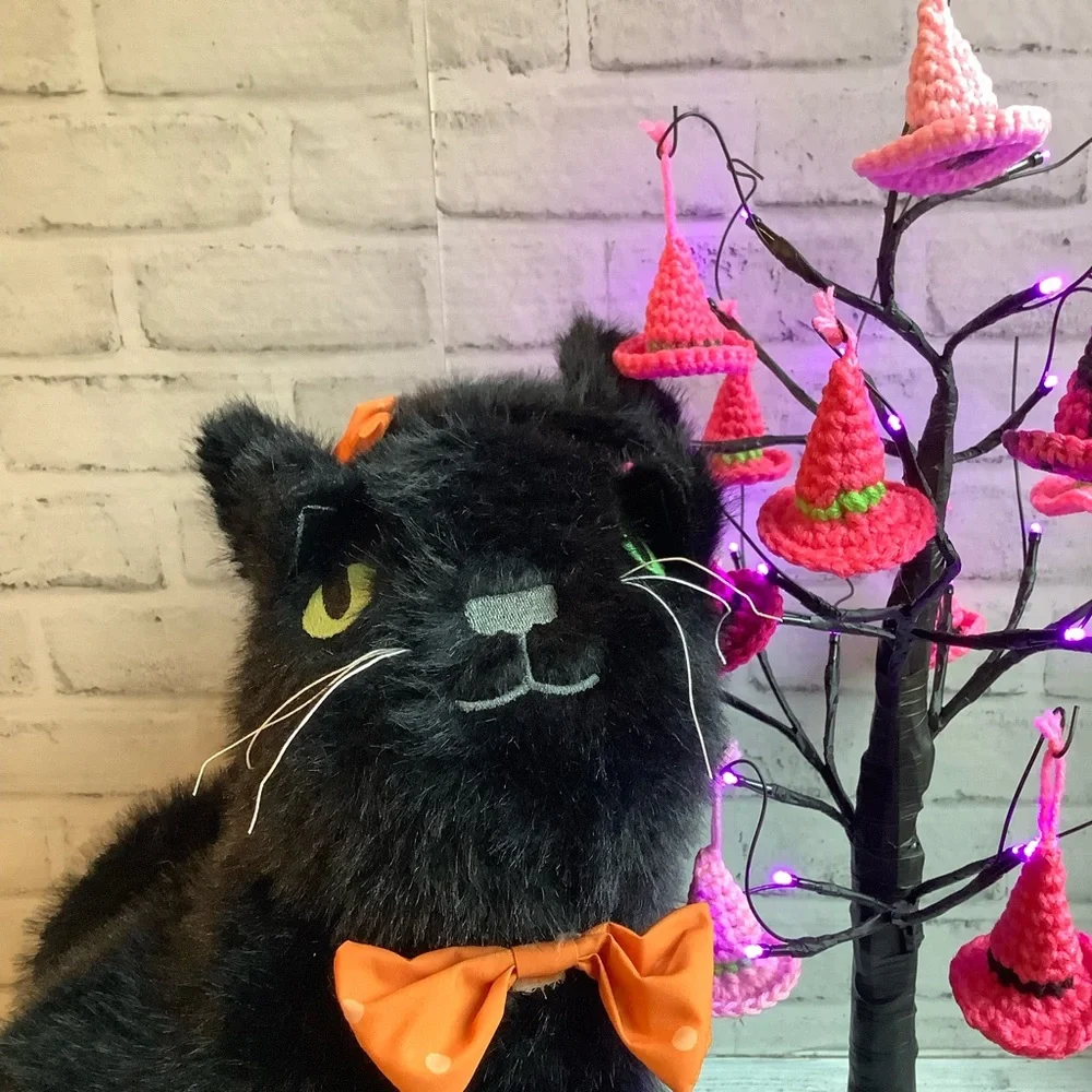 CR CURIOUS BY CYNTHIA ROWLEY 3рс Black Cat Family Halloween Pillows