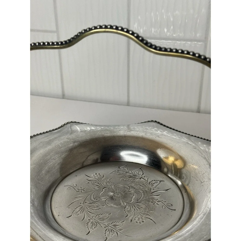 Antique Barbour Silver Co Quadruple Silverplate Bridal Basket Dish 1892-1898 GUC