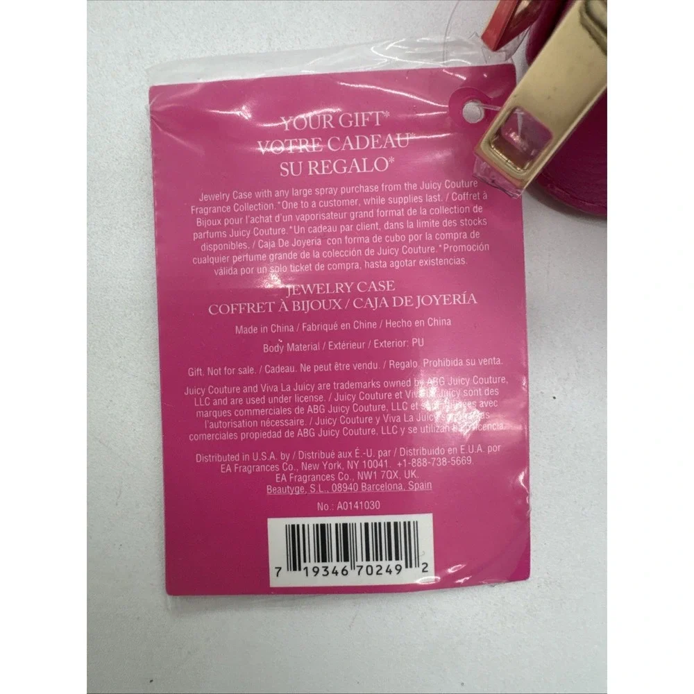 Juicy Couture NWT Pink Heart Zip Case For Jewelry‎