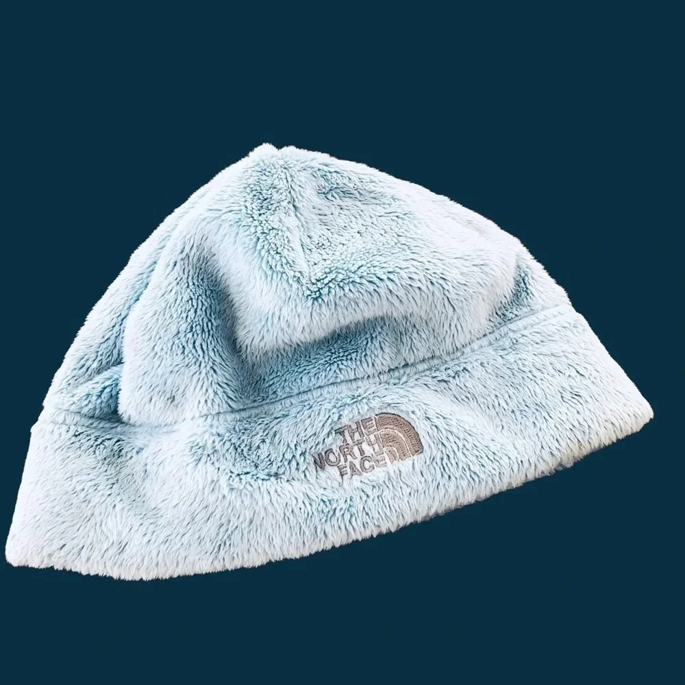 The North Face TNF Girls‎ One Size Blue Fleece Osito Winter Hat Cozy Snow Warm