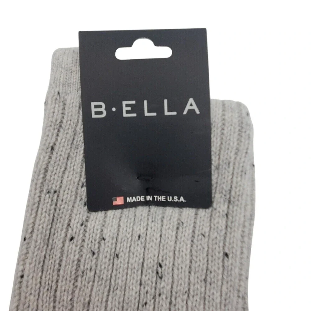 Cashmere Slouchy Crew Socks Medium Gray B.Ella Crew Grey Layla Warm Cozy Ribbed