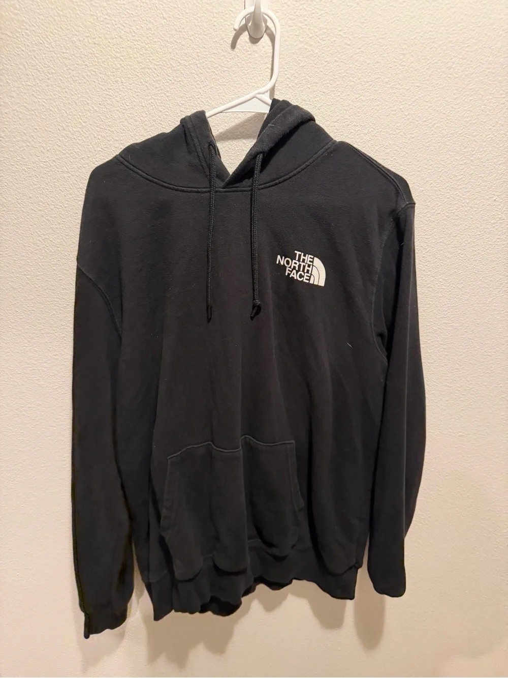 The North Face Black Hoodie with White Logo