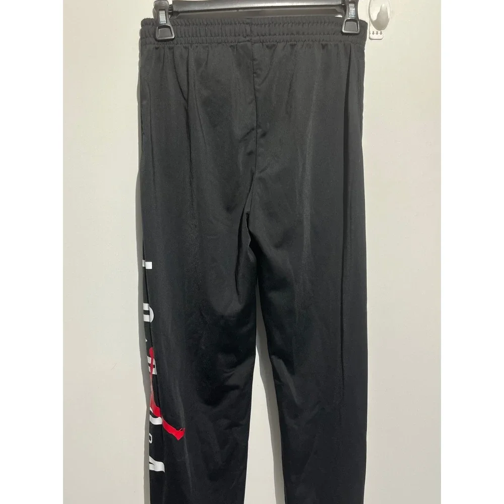 Jordan Jumpman Air Tapered Sweatpants Black Red Logo Mens Joggers 35in Length
