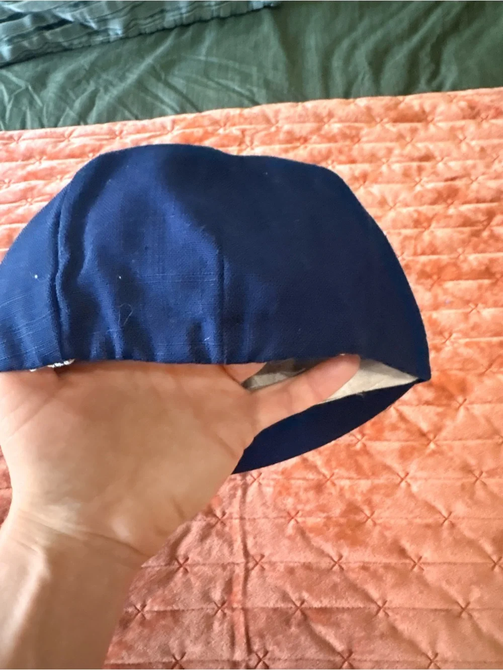 Vintage Two Baby Newsboy Caps in Navy and Dark Brown