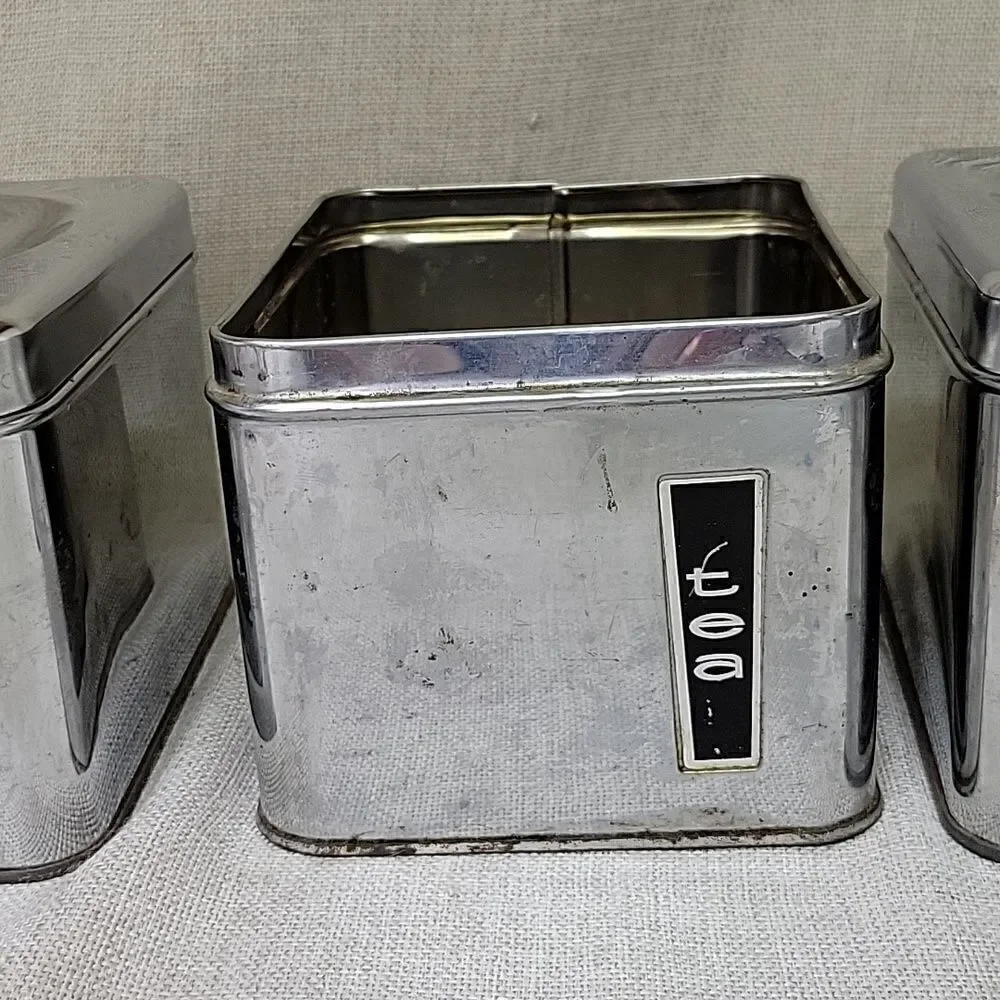 3‎ Lincoln Beauty Ware canisters 1 Canette canister and spoonrest