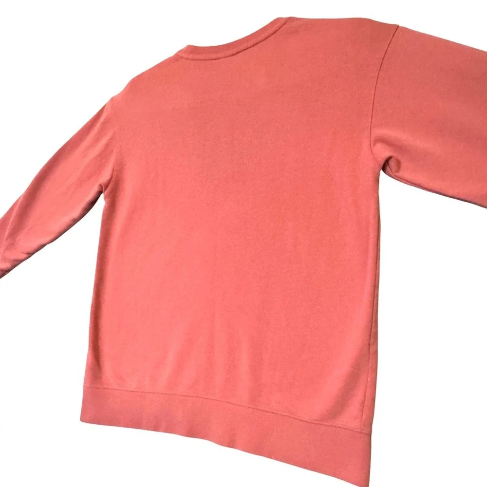 Nike‎ Girls XL Floral Embroidered Swoosh Logo Cottagecore Coral Crew Sweatshirt