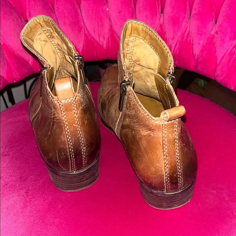 Lucky Brand Brown Leather Ankle Boots