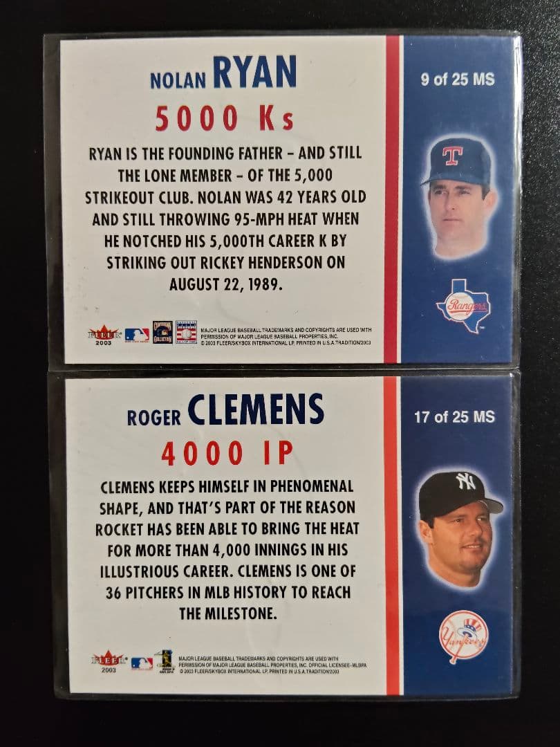 ■MLB Nolan Ryan & Roger Clemens Collection