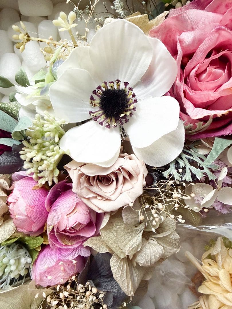 【Price Reduction】 Wedding Wreath Bouquet & Boutonniere - Artificial Flowers