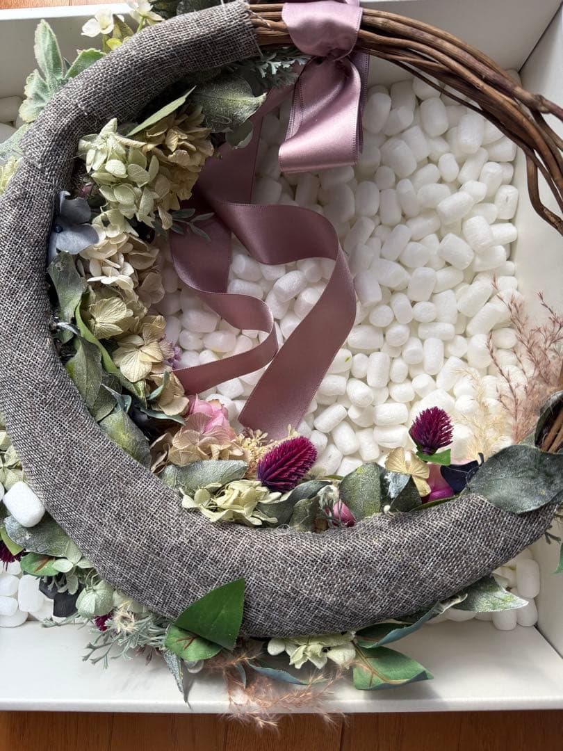 【Price Reduction】 Wedding Wreath Bouquet & Boutonniere - Artificial Flowers