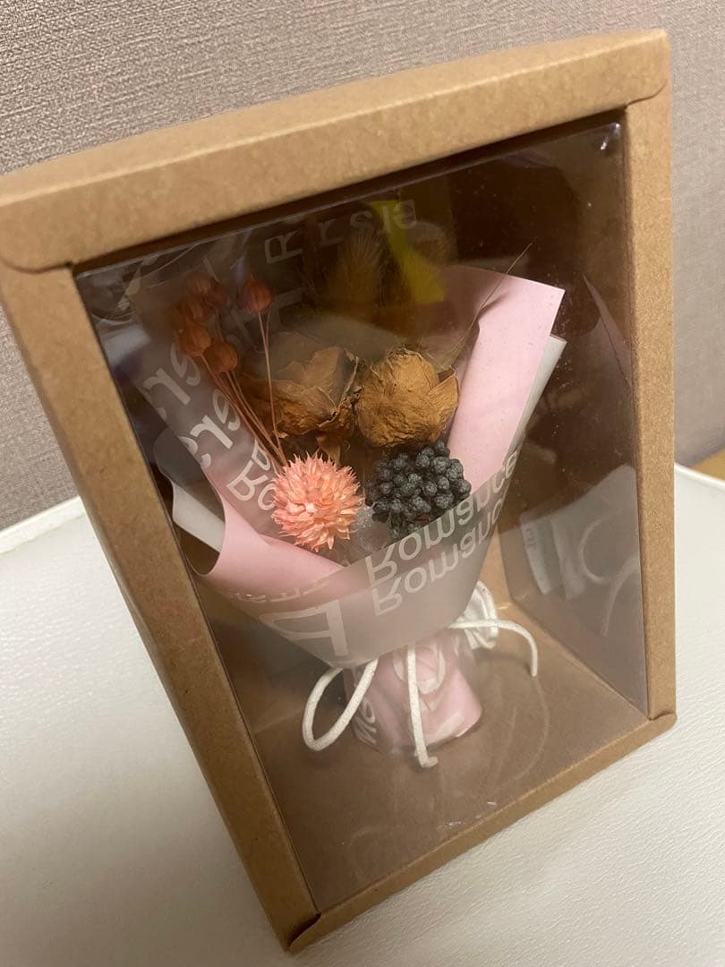 Dried Flower Box Pink Gift Cute